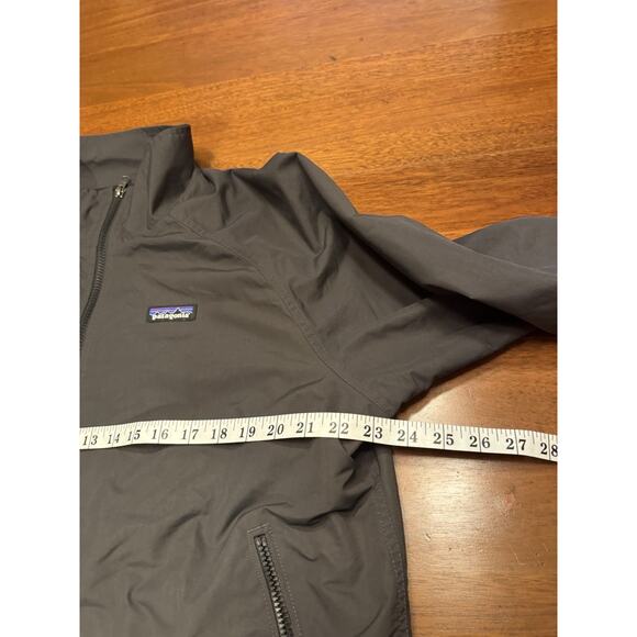 Large Patagonia Black Baggies Windbreaker Zip Up Bomber Coat - Picture 9 of 11